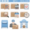 Vector Postal Icons Set 4
