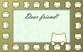 Vector postcard cats frame for friend