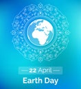 Vector poster for 22 April, Earth Day.