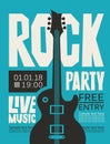 Banner for Rock party with live music Royalty Free Stock Photo