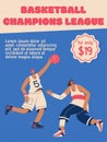 Vector poster of Basketball Champions League concept