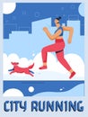 Vector poster of City Running concept