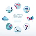 Vector poster for cleaning services. Royalty Free Stock Photo