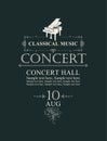 Poster for concert of classical music with piano