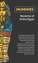 Vector Poster Design With Hand Drawn Illustration Of Acient Egyptian Pharaon Tutankhamun Sarcophagus With Text Block.