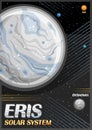 Vector Poster for dwarf planet Eris Royalty Free Stock Photo