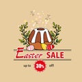 Poster advertising Easter sales and discounts