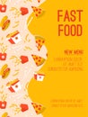 Vector poster of Fast Food New Menu concept Royalty Free Stock Photo