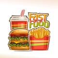 Vector poster for Fast Food Royalty Free Stock Photo