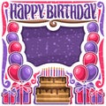 Vector poster for Happy Birthday Royalty Free Stock Photo