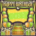 Vector poster for Happy Birthday Royalty Free Stock Photo