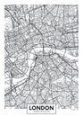 Vector poster map city London Royalty Free Stock Photo