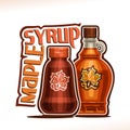 Vector poster for Maple Syrup Royalty Free Stock Photo