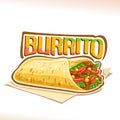Vector poster for Mexican Burrito Royalty Free Stock Photo