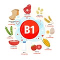 Vector poster products with vitamin B1.