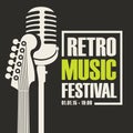 Vector poster for retro music festival Royalty Free Stock Photo