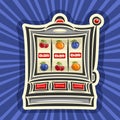 Vector poster for Slot Machine Royalty Free Stock Photo