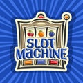 Vector poster for Slot Machine theme Royalty Free Stock Photo