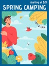 Vector poster of Spring Camping concept