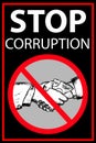 Vector poster Stop Corruption