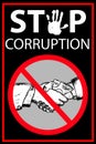 Vector poster Stop Corruption