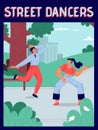 Vector poster of Street Dancers concept