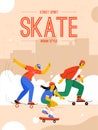 Vector poster of Street Sport Skate Urban Style concept