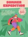 Vector poster of Summer Expedition concept