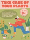 Vector poster of Take Care of Your Plant concept