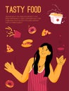Vector poster of Tasty Food concept