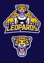 Pounching leopard mascot