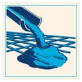 Vector pouring concrete icon Royalty Free Stock Photo