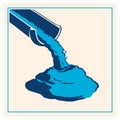 Vector pouring concrete icon