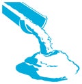 Vector pouring concrete icon