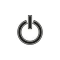 vector power button, start technology symbol - switch off sign Royalty Free Stock Photo