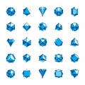 Vector precious decorative elements, polygonal. Set of vector di Royalty Free Stock Photo