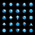 Vector precious decorative elements, polygonal. Set of vector di Royalty Free Stock Photo