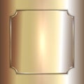 Vector precious metal golden plate on smooth
