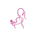 Vector of pregnant mom Royalty Free Stock Photo