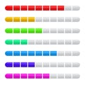 Vector Preloader Loading Bars Colorful isolated on white eps Royalty Free Stock Photo