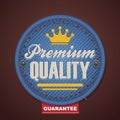 Vector premium quality fabric badge