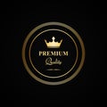 Vector premium quality gold badge