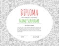 Vector Preschool Elementary Kids Diploma certificate background