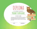 Vector Preschool Elementary Kids Diploma certificate background