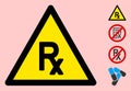 Vector Prescription Warning Triangle Sign Icon