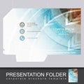 Vector presentation folder design template