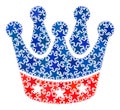 Vector President Crown Mosaic of Stars in American Democratic Colors