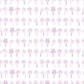 Vector pretty violet textured tropical coconut trees horizontal seamless pattern background