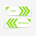 Vector Previous and Next navigation buttons for custom web design Royalty Free Stock Photo