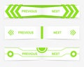 Vector Previous and Next navigation buttons for custom web design